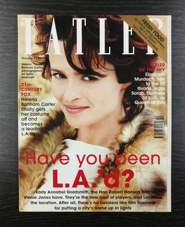 TATLER UK magazine side cover  October 1998
