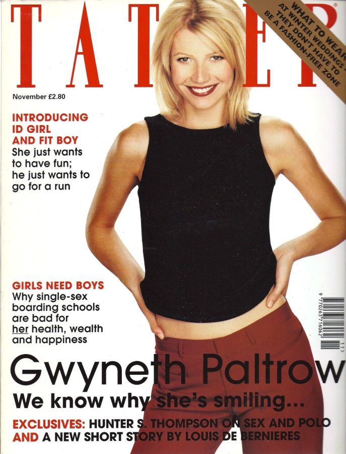 TATLER UK magazine side cover  November 1998