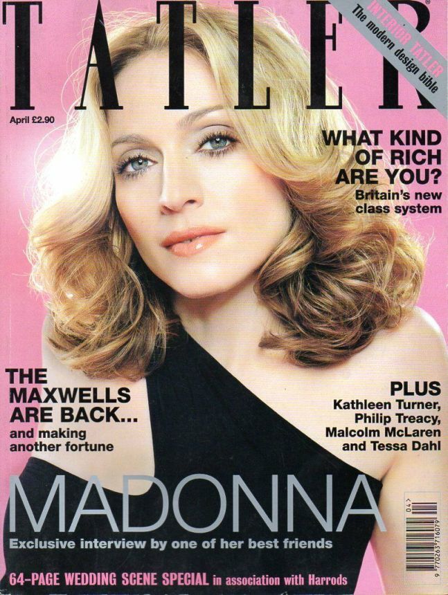 TATLER UK magazine side cover  April 2000