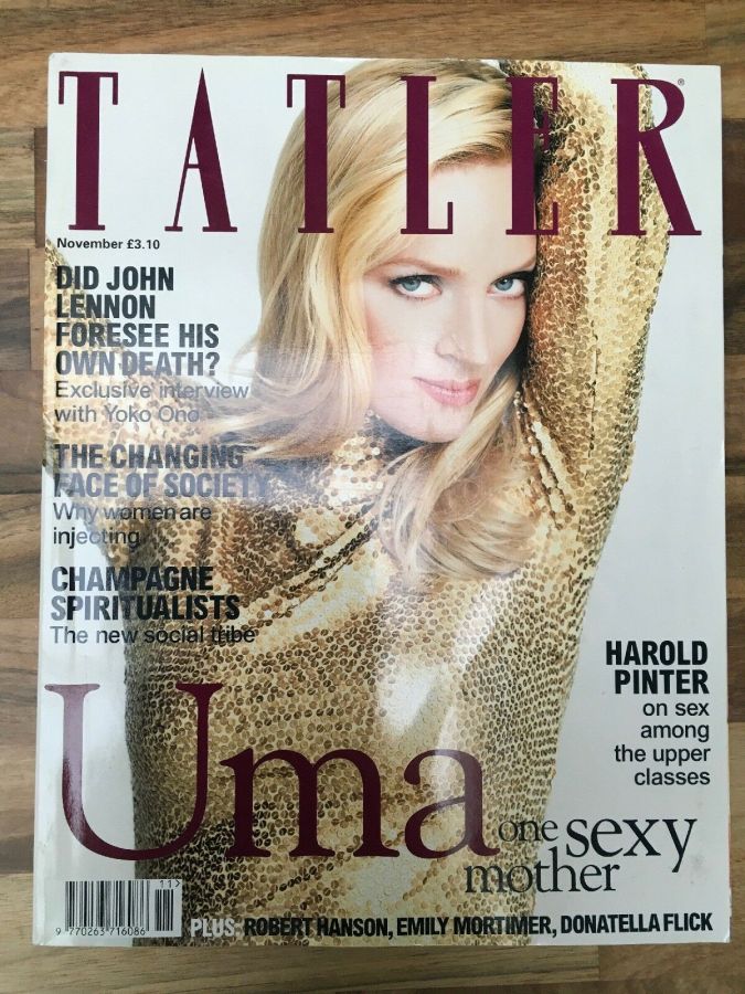TATLER UK magazine side cover  November 2000