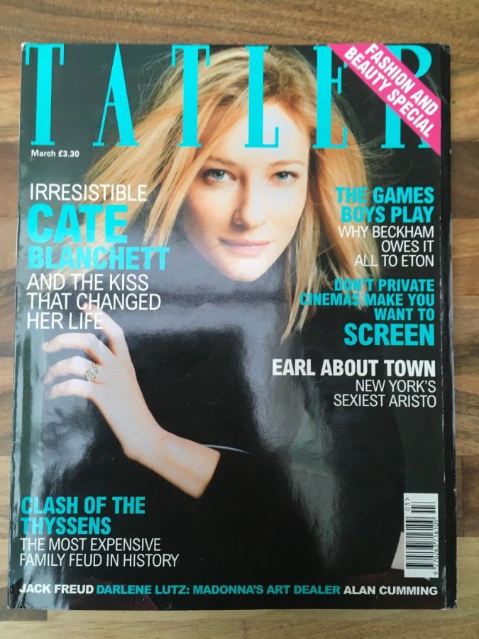 TATLER UK magazine side cover  March 2002
