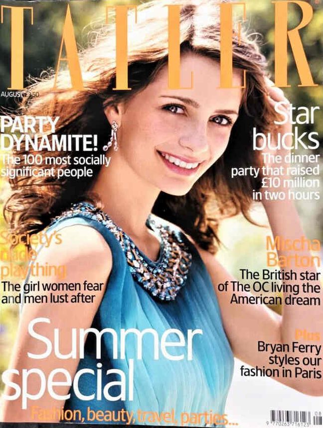 TATLER UK magazine side cover  August 2004