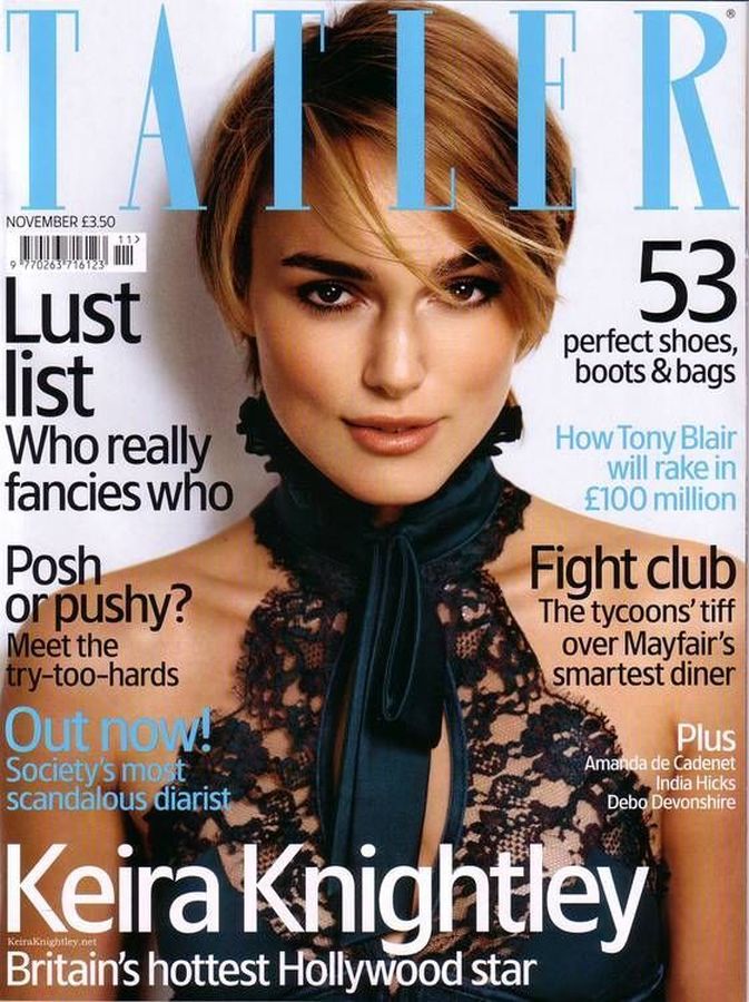 TATLER UK magazine side cover  November 2005