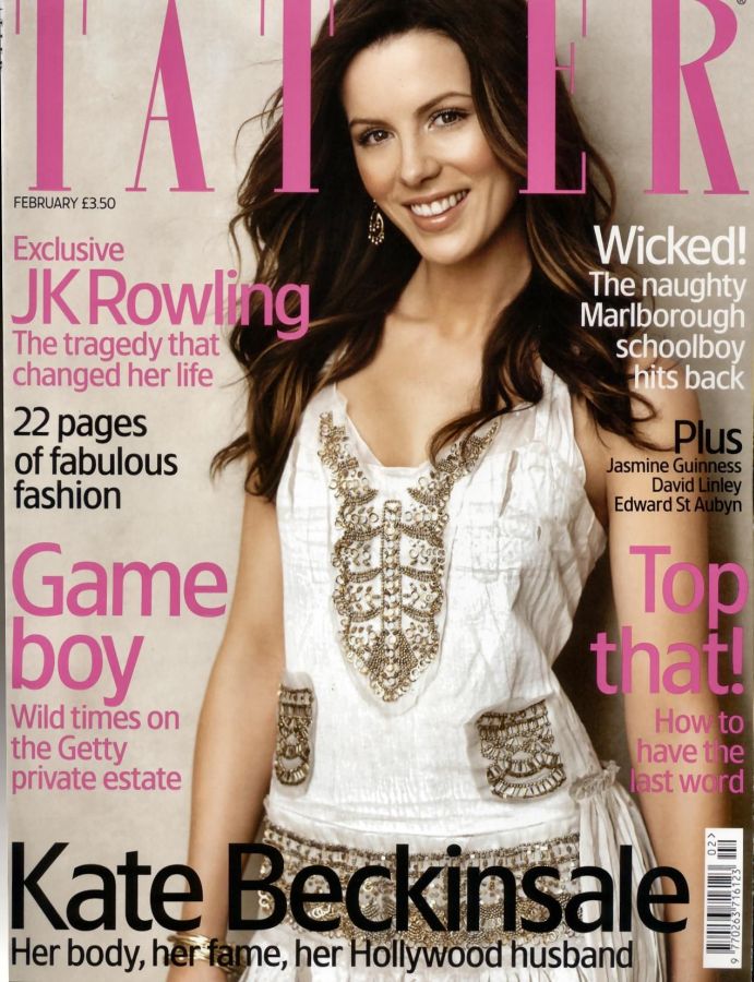 TATLER UK magazine side cover  February 2006