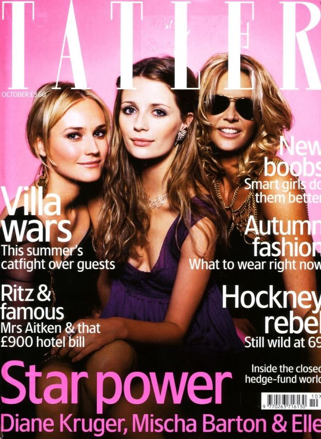 TATLER UK magazine side cover  October 2006