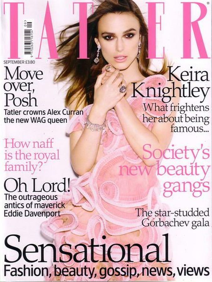 TATLER UK magazine side cover  September 2008