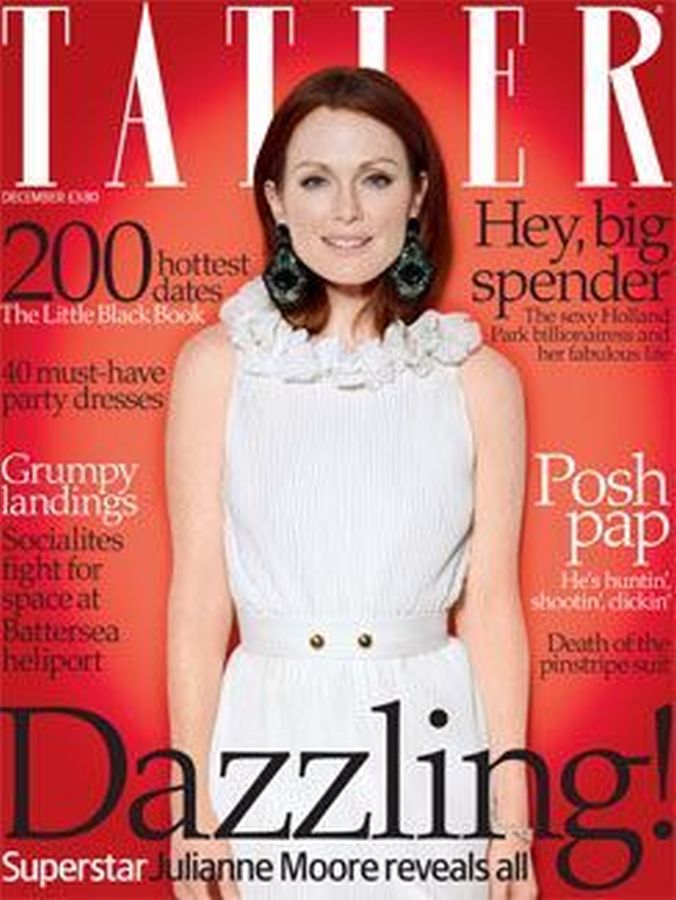 TATLER UK magazine side cover  December 2008