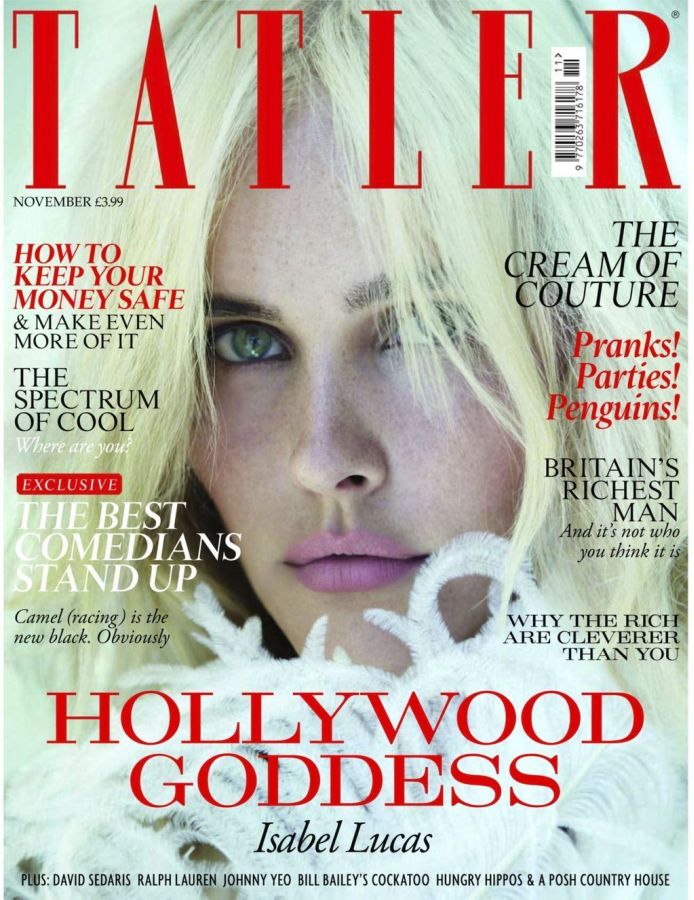 TATLER UK magazine side cover  November 2011