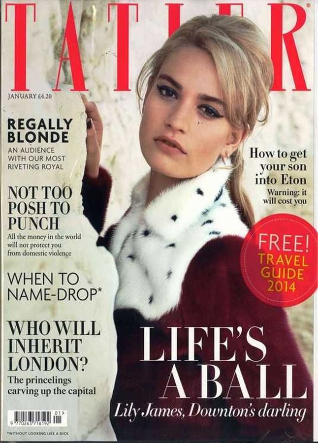 TATLER UK magazine side cover  January 2014