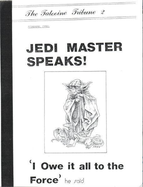 TATOOINE TRIBUNE magazine side cover Issue 2 February 1982