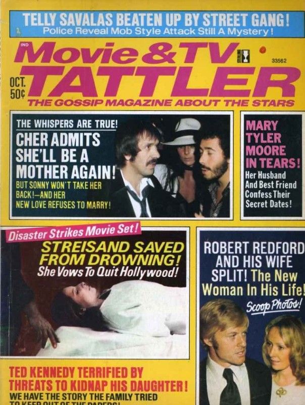 MOVIE AND TV TATTLER magazine side cover October 1974