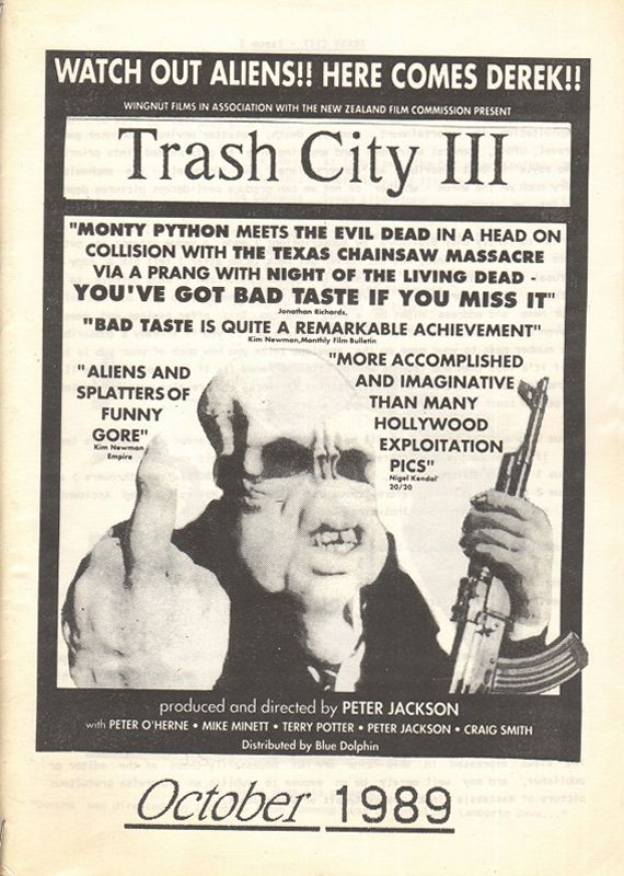 TRASH CITY magazine side cover Issue 3 October 1989