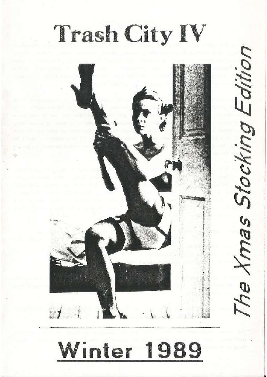TRASH CITY magazine side cover Issue 4 Winter 1989