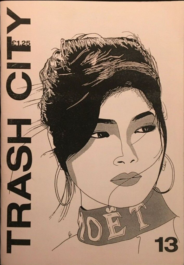 TRASH CITY magazine side cover Issue 13 Summer 1992