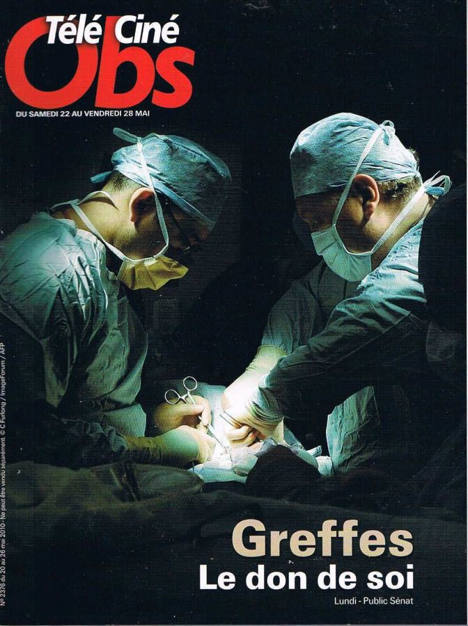 TELE CINE OBS magazine side cover Issue 2376 20 May 2010