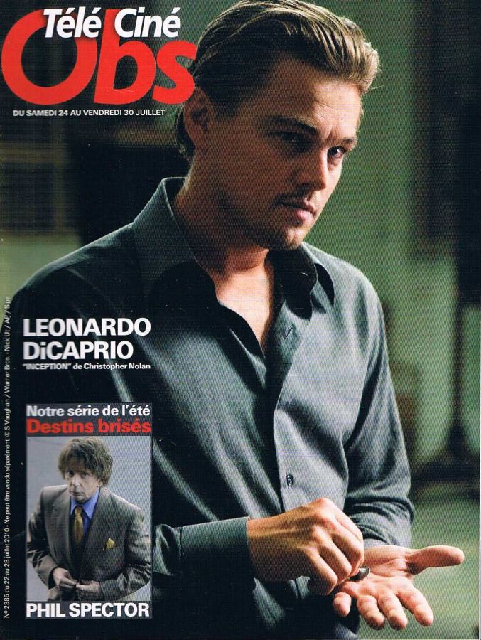 TELE CINE OBS magazine side cover Issue 2385 22 July 2010