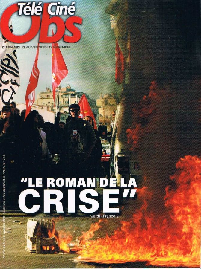 TELE CINE OBS magazine side cover Issue 2401 11 November 2010