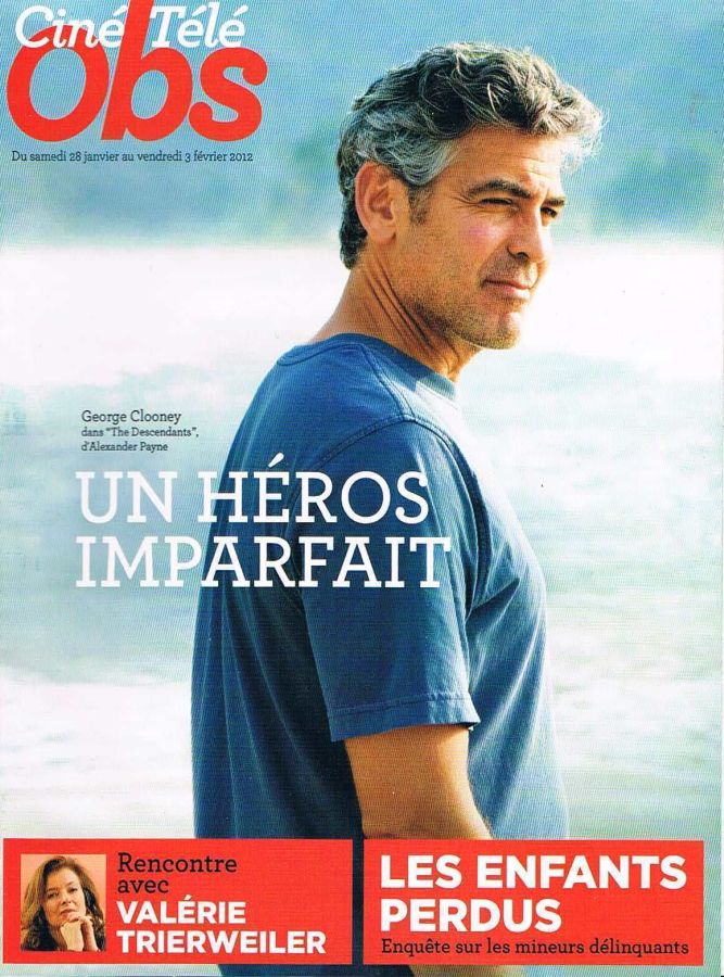 TELE CINE OBS magazine side cover Issue 2464 28 January 2012