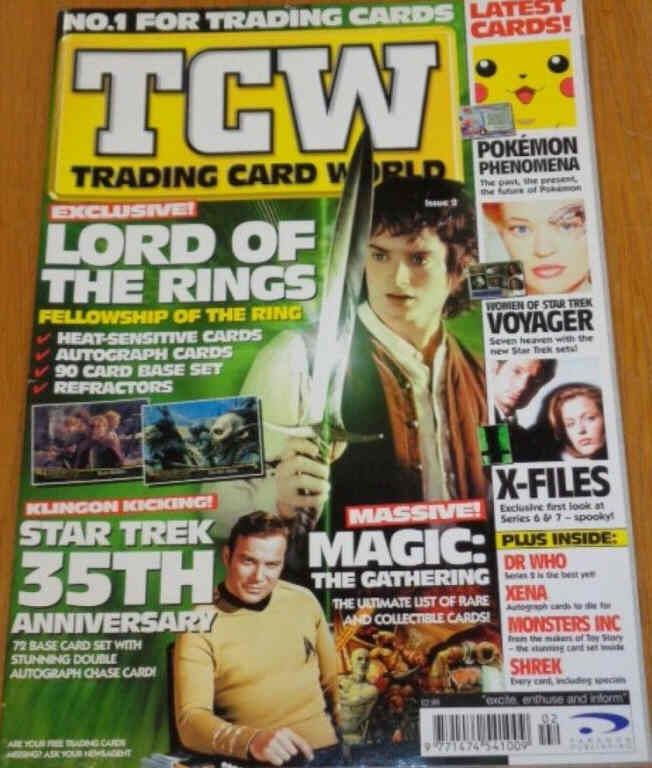TRADING CARD WORLD magazine side cover Issue 2   2002
