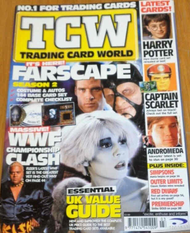 TRADING CARD WORLD magazine side cover Issue 3   2002