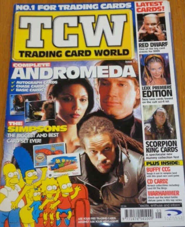 TRADING CARD WORLD magazine side cover Issue 5   2002