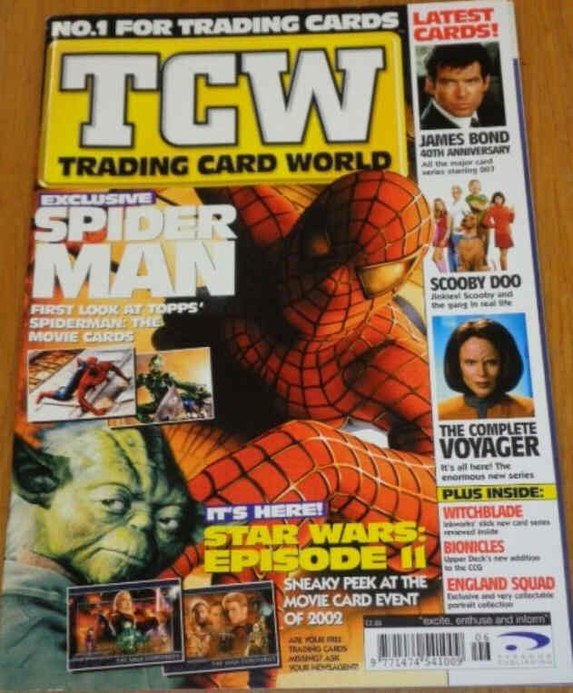 TRADING CARD WORLD magazine side cover Issue 6   2002