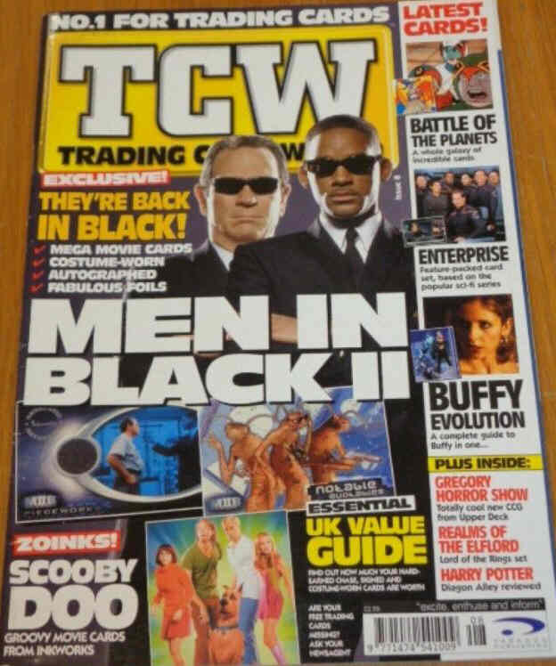 TRADING CARD WORLD magazine side cover Issue 8   2002