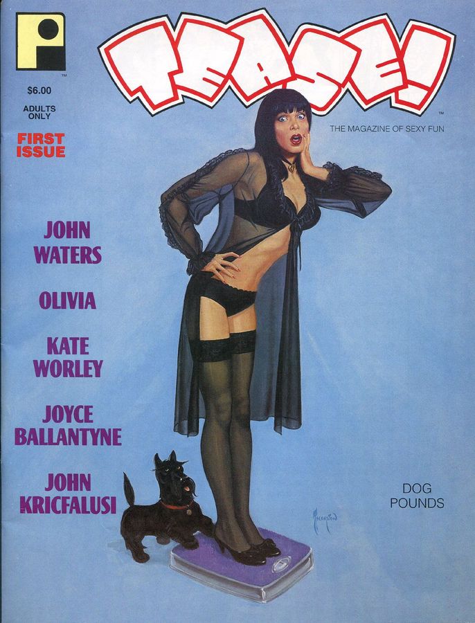 TEASE magazine side cover Issue 1  1994