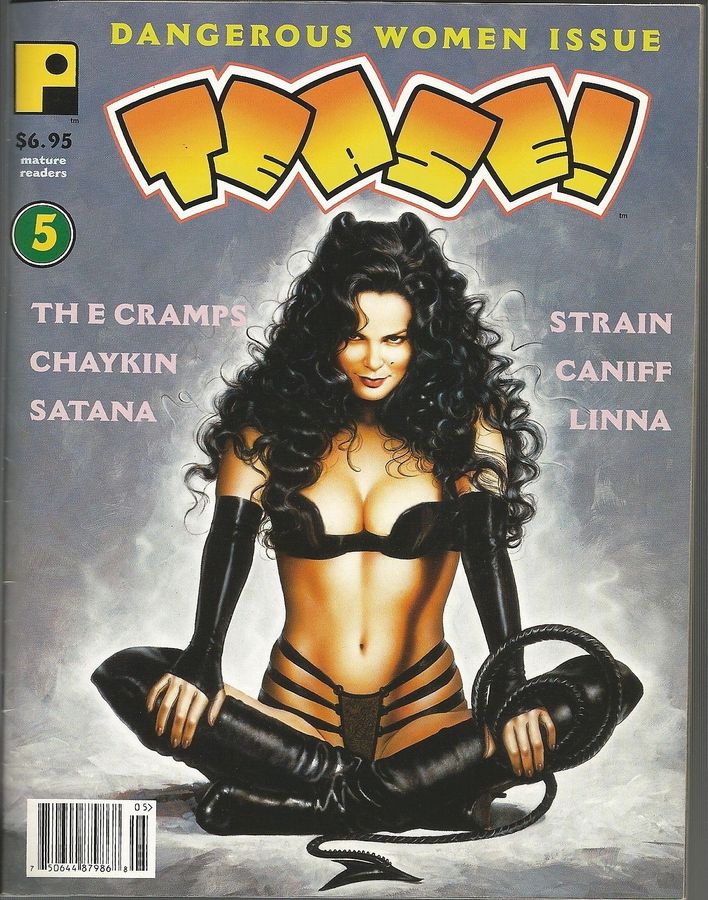TEASE magazine side cover Issue 5  1996
