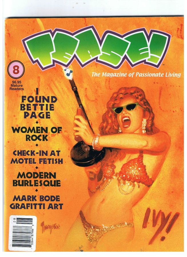 TEASE magazine side cover Issue 8  2003
