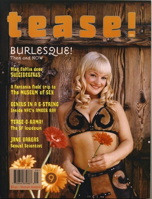 TEASE magazine side cover Issue 9  2003