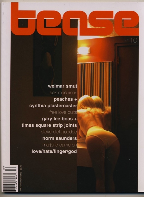 TEASE magazine side cover Issue 10  2003