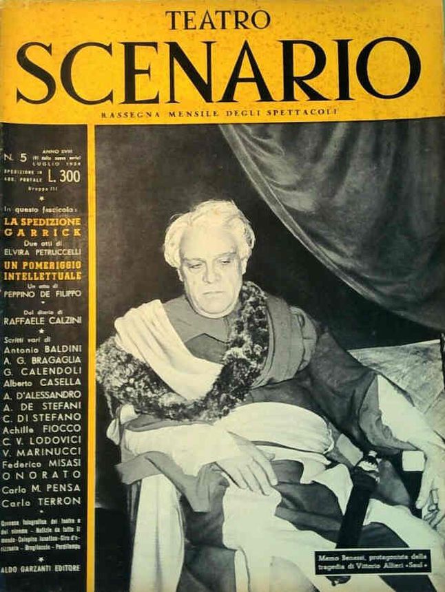 TEATRO SCENARIO magazine side cover Issue 5  July 1954