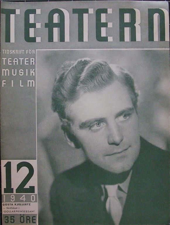 TEATERN magazine side cover Issue 12  1940