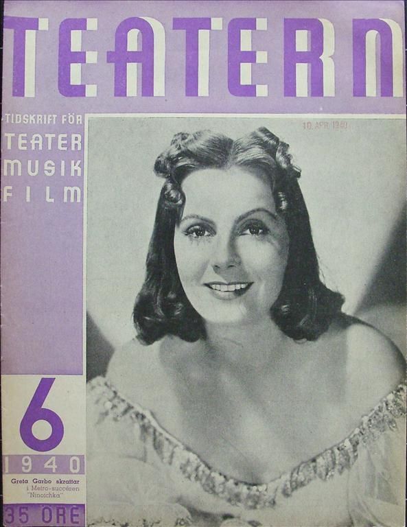TEATERN magazine side cover Issue 6  1940