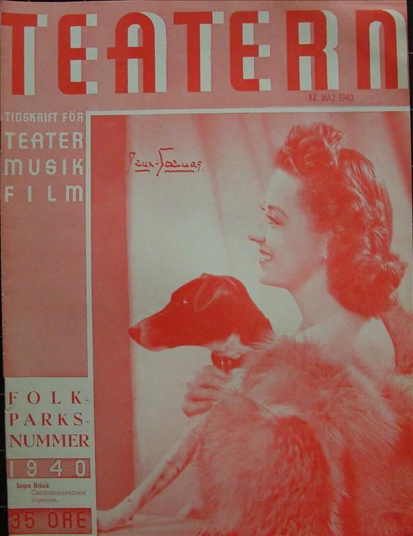 TEATERN magazine side cover Issue 7/8  1940