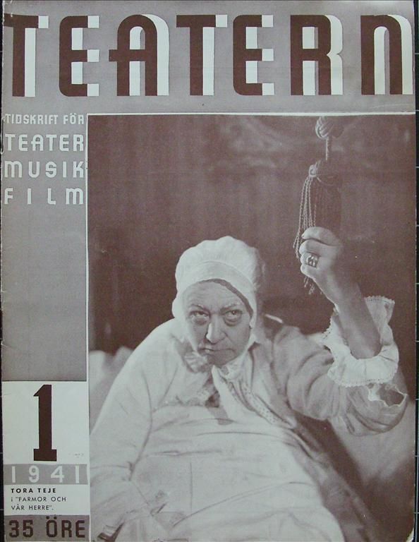 TEATERN magazine side cover Issue 1  1941