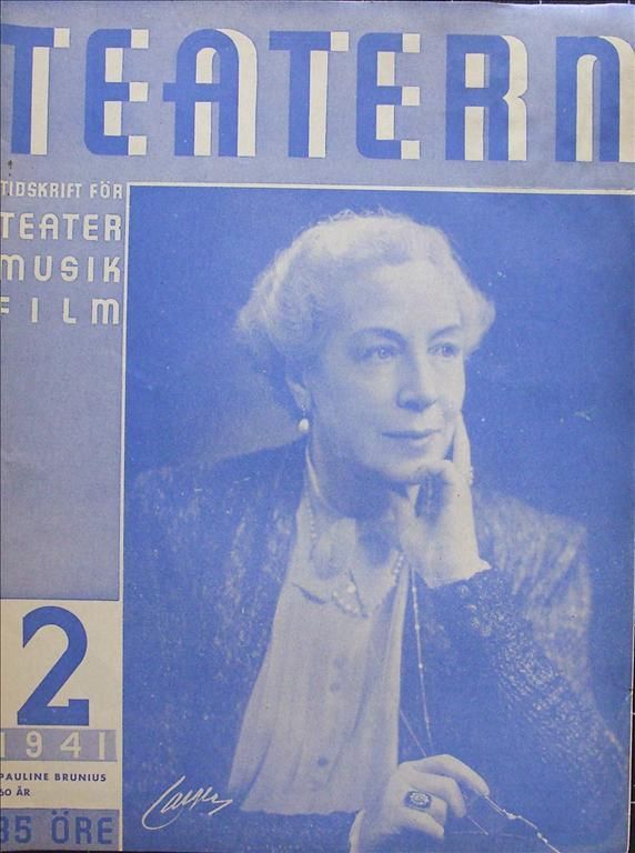 TEATERN magazine side cover Issue 2  1941