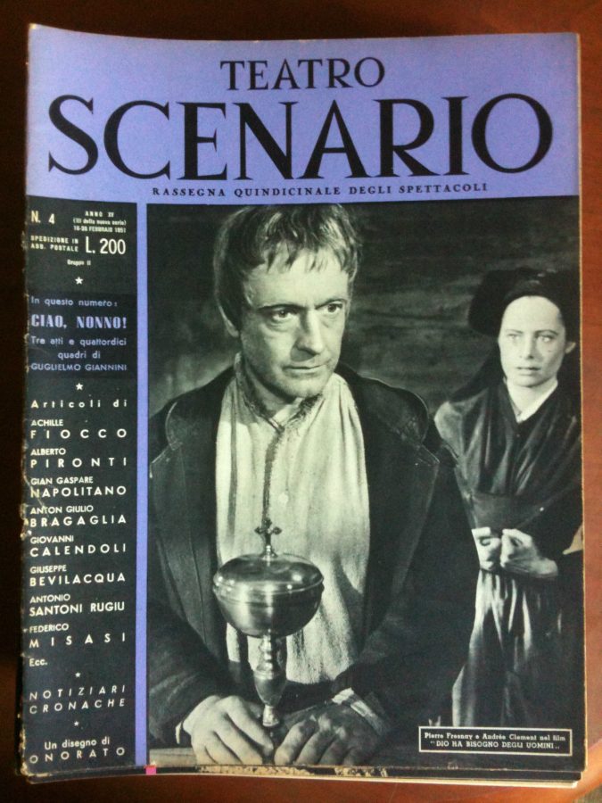 TEATRO SCENARIO magazine side cover Issue 4 February 1951