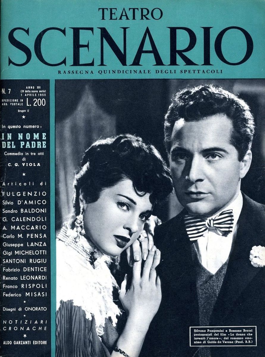 TEATRO SCENARIO magazine side cover Issue 7 April 1952