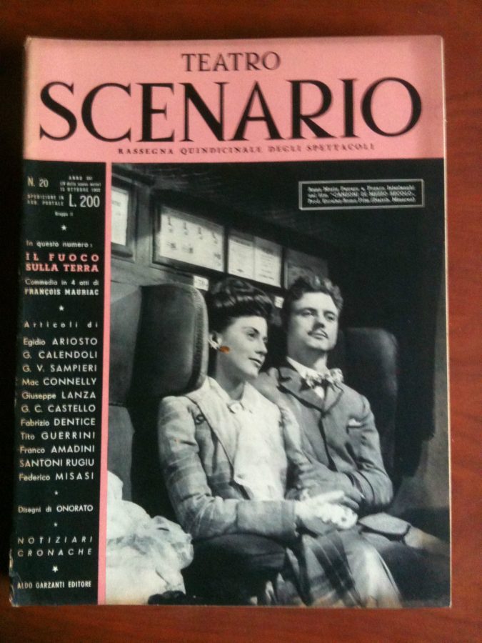 TEATRO SCENARIO magazine side cover Issue 20 October 1952