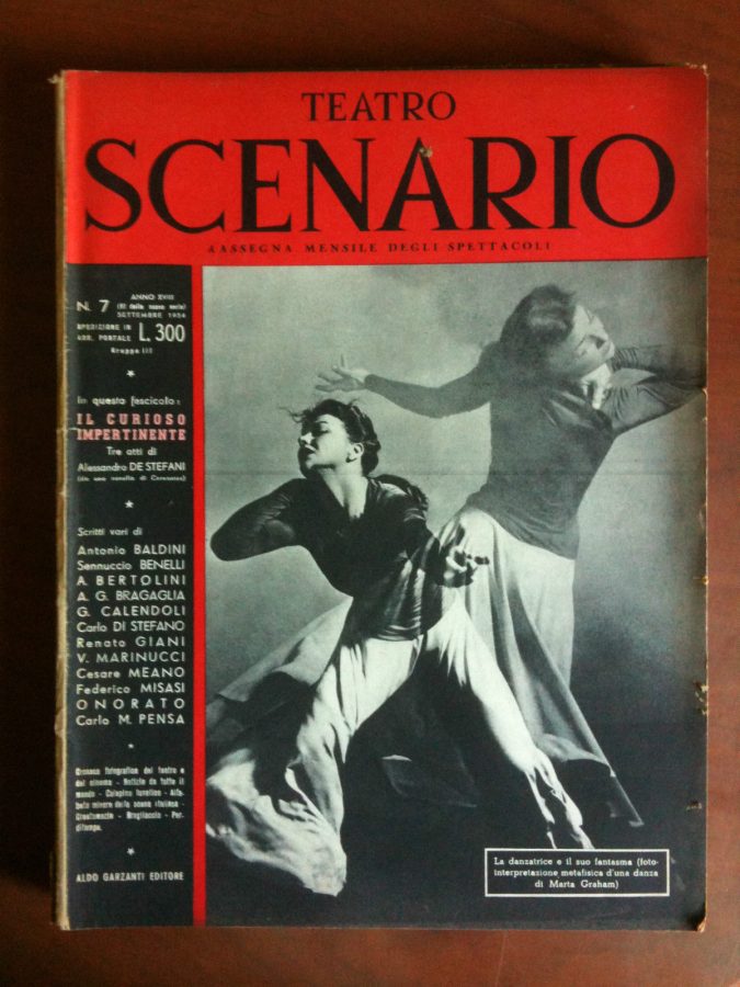 TEATRO SCENARIO magazine side cover Issue 7 September 1954