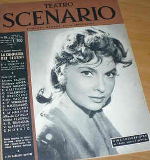 TEATRO SCENARIO magazine side cover Issue 10 December 1954