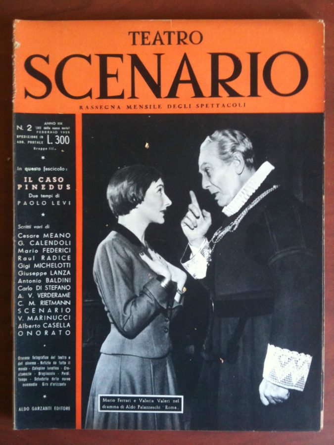 TEATRO SCENARIO magazine side cover Issue 2 February 1955