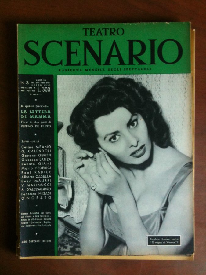 TEATRO SCENARIO magazine side cover Issue 3 March 1955
