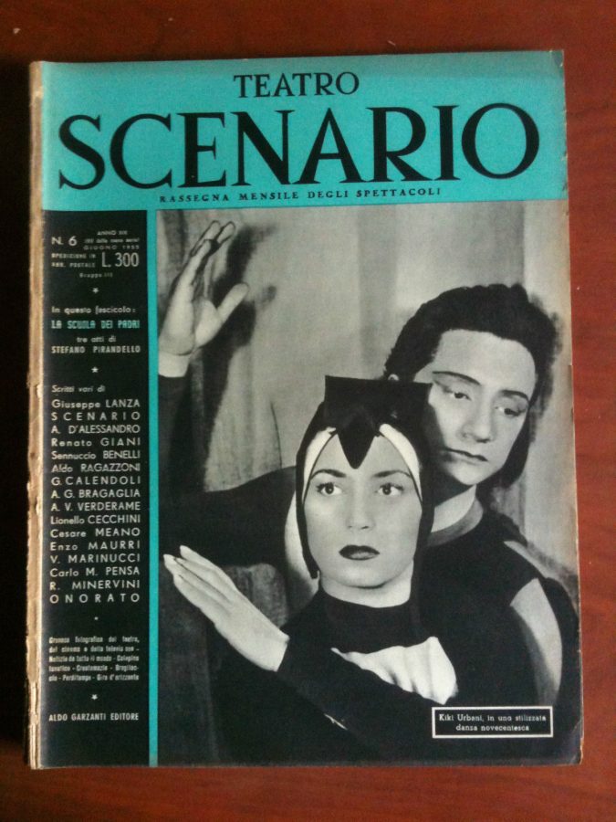 TEATRO SCENARIO magazine side cover Issue 6 June 1955