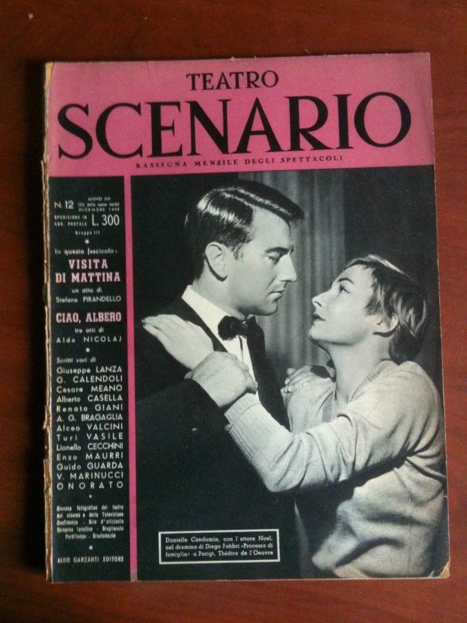 TEATRO SCENARIO magazine side cover Issue 12 December 1955