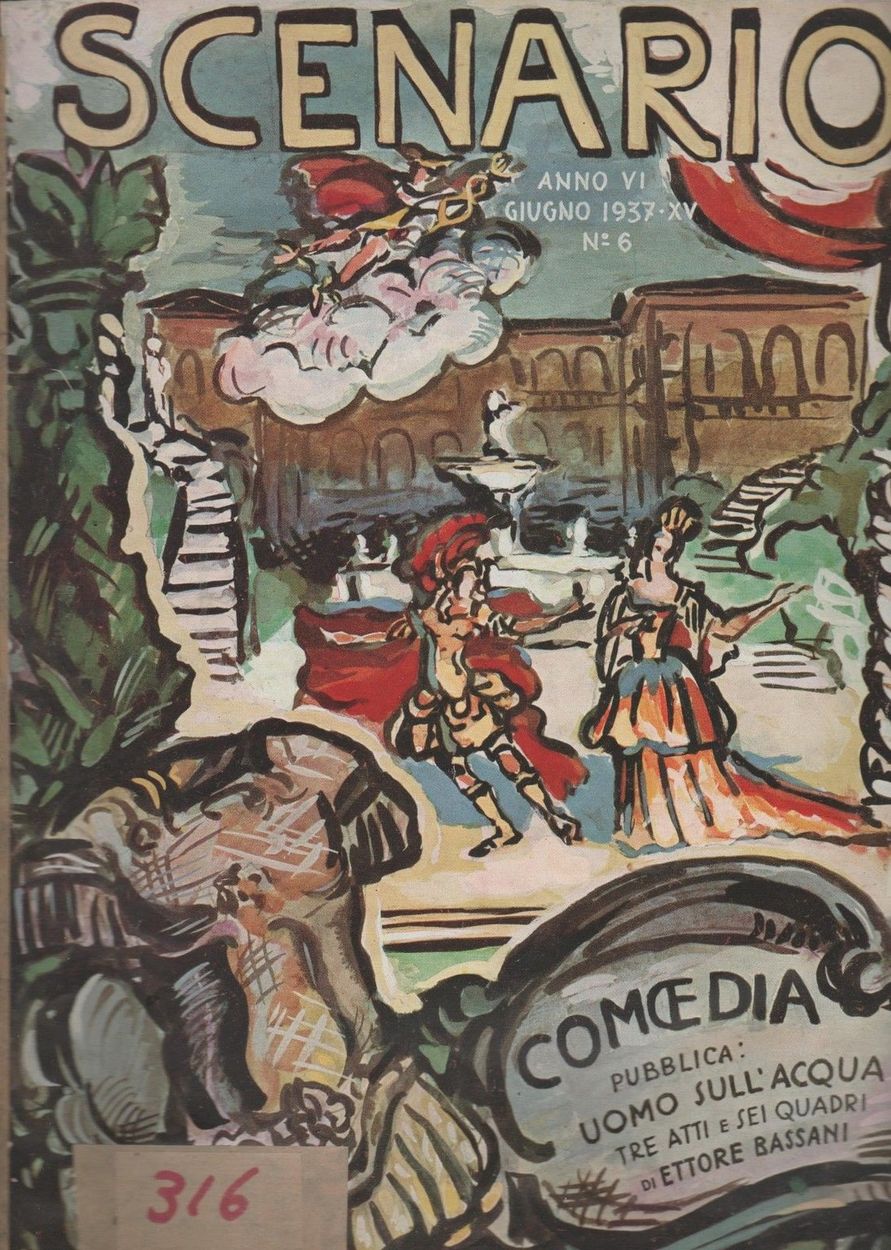 TEATRO SCENARIO magazine side cover Issue 6 June 1937