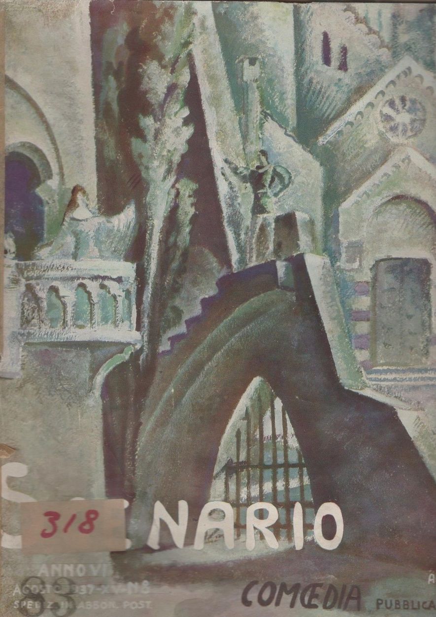 TEATRO SCENARIO magazine side cover Issue 8 August 1937