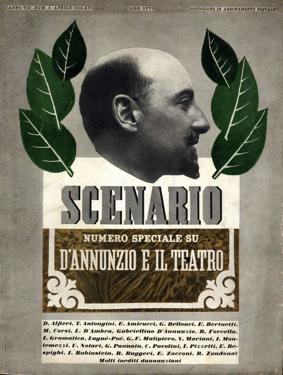 TEATRO SCENARIO magazine side cover Issue 4  Special April 1938
